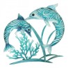 DÉCORATION MURALE : 2 DAUPHINS ALGUES, design, modern