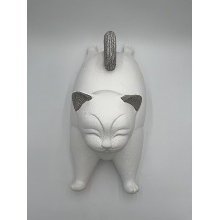STATUE : CHAT QUI S'ÉTIRE