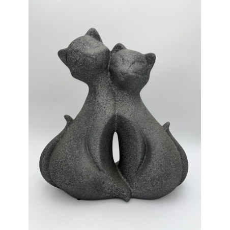 STATUE : CHAT DOUBLE, design, modern, différentes couleurs et tailles