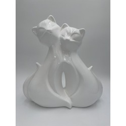 STATUE : CHAT DOUBLE, design, modern, différentes couleurs et tailles