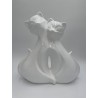 STATUE : CHAT DOUBLE, design, modern, différentes couleurs et tailles