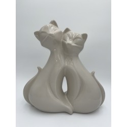 STATUE : CHAT DOUBLE, design, modern, différentes couleurs et tailles