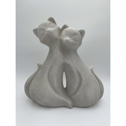 STATUE : CHAT DOUBLE, design, modern, différentes couleurs et tailles