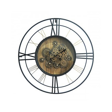 DÉCORATION MURALE : HORLOGE GOLD ET NOIR , design, modern