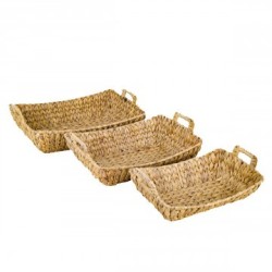 VANNERIE : SET 3 PLATEAUX RECTANGULAIRE, design, modern