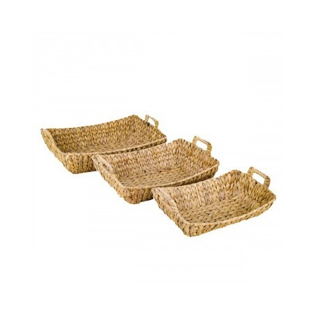 VANNERIE : SET 3 PLATEAUX RECTANGULAIRE, design, modern