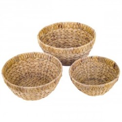 VANNERIE : SET 3 PANIERS RONDS, design, modern