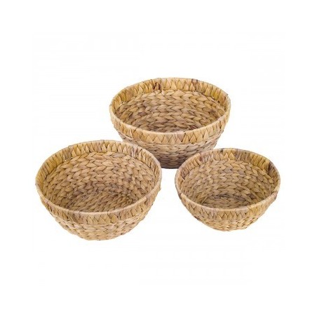 VANNERIE : SET 3 PANIERS RONDS, design, modern