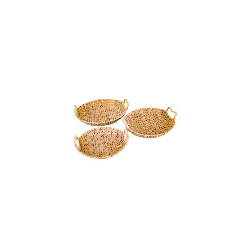 VANNERIE : SET 3 PLATEAUX RONDS, design, modern VANNERIE : SET 3 PLATEAUX RONDS, design, modern