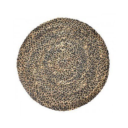 VANNERIE : TAPIS COTON JUTE TRESSÉ NOIR, design, modern