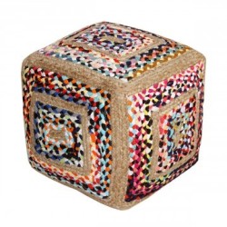 VANNERIE : POUF COLORÉ, design, modern
