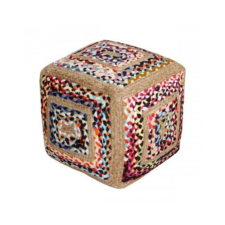 VANNERIE : POUF COLORÉ, design, modern