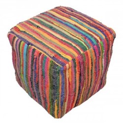 VANNERIE : POUF MULTICOLORE, design, modern