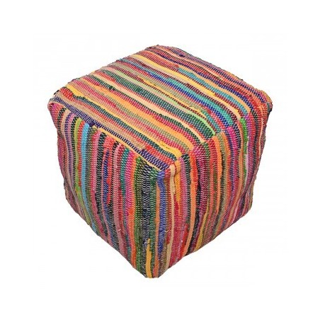 VANNERIE : POUF MULTICOLORE, design, modern