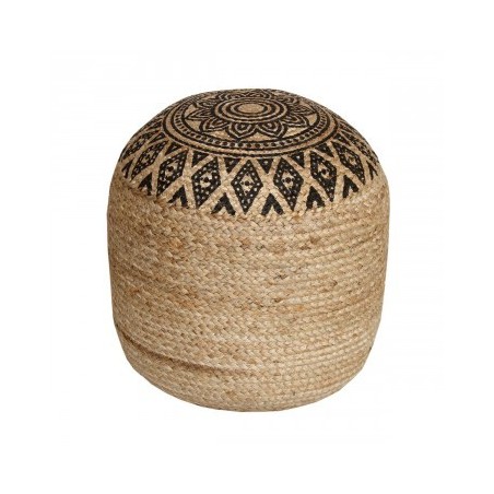 VANNERIE : POUF NOIR, design, modern