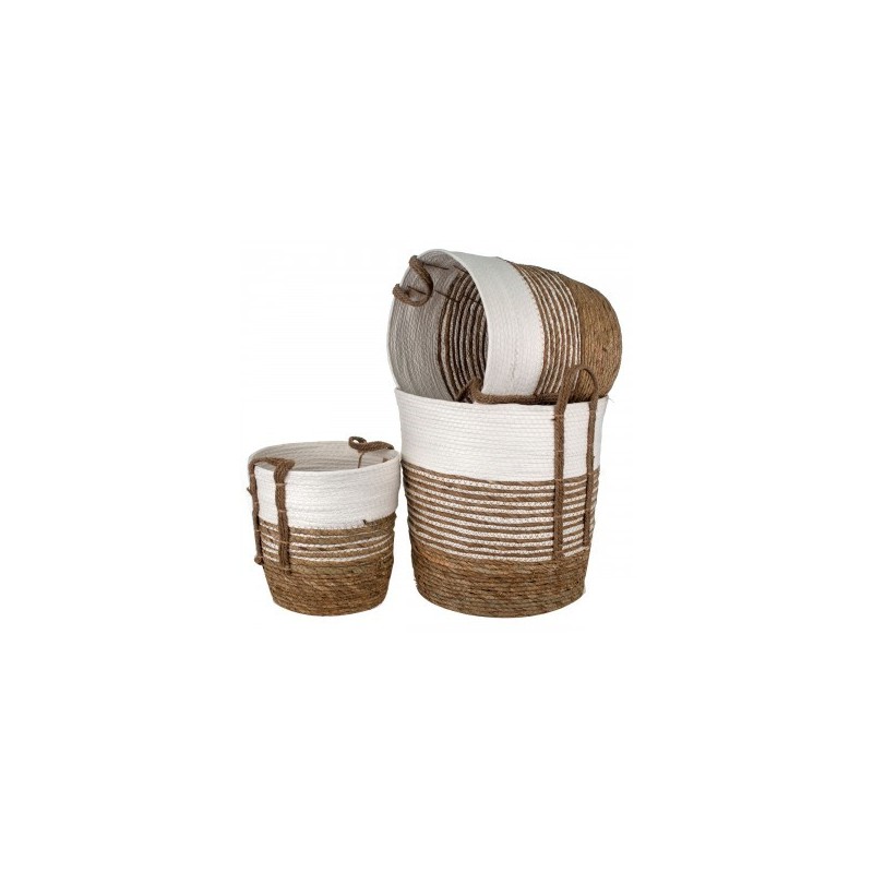 VANNERIE : SET 3 PANIERS ANSE, design, modern VANNERIE : SET 3 PANIERS ANSE, design, modern