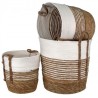 VANNERIE : SET 3 PANIERS ANSE, design, modern