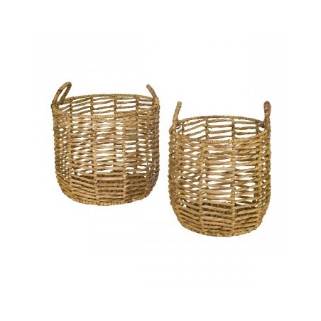VANNERIE : SET 2 PANIERS ANSE , design, modern