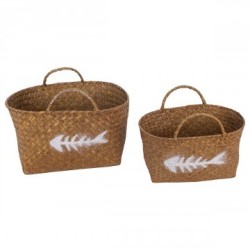 VANNERIE : SET 2 SACS PANIERS , design, modern