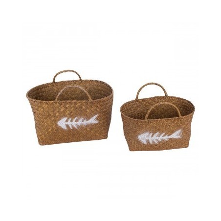 VANNERIE : SET 2 SACS PANIERS , design, modern