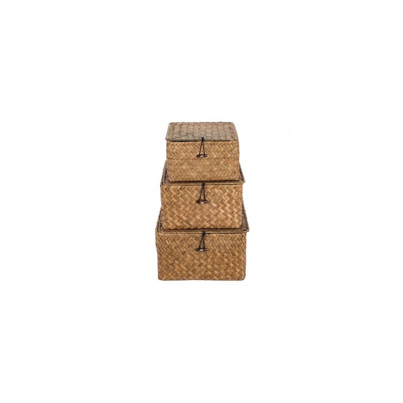 VANNERIE : SET 3 PANIERS ATTACHE, design, modern VANNERIE : SET 3 PANIERS ATTACHE, design, modern