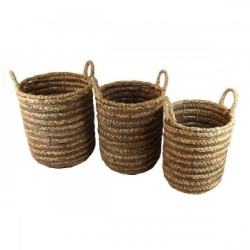 VANNERIE : SET 3 PANIERS HAUT, design, modern