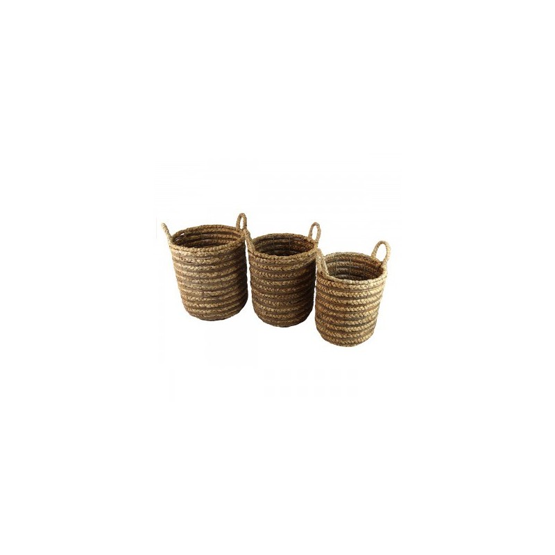 VANNERIE : SET 3 PANIERS HAUT, design, modern VANNERIE : SET 3 PANIERS HAUT, design, modern