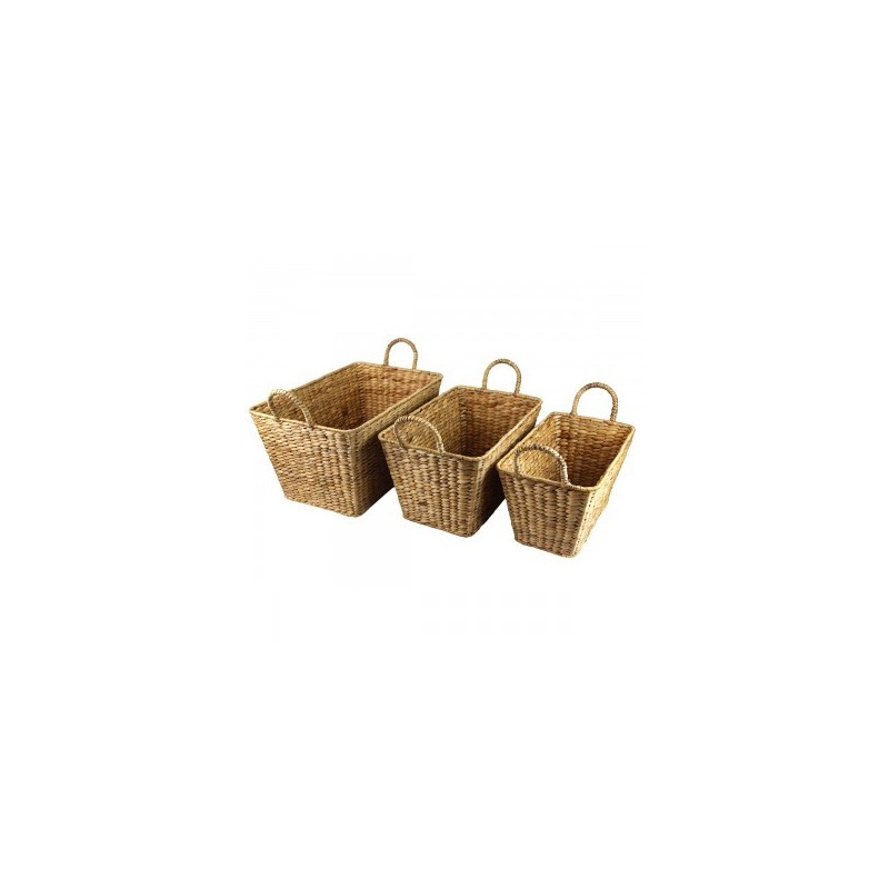 VANNERIE : SET 3 PANIERS RECTANGULAIRE, design, modern VANNERIE : SET 3 PANIERS RECTANGULAIRE, design, modern