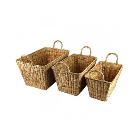 VANNERIE : SET 3 PANIERS RECTANGULAIRE, design, modern