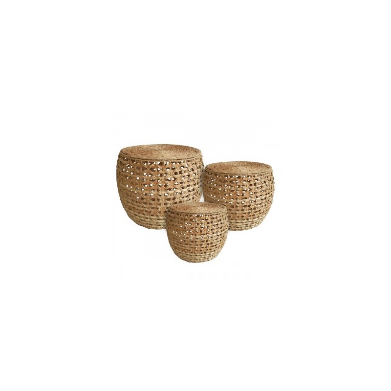 VANNERIE : SET 3 PANIERS COUVERCLE, design, modern VANNERIE : SET 3 PANIERS COUVERCLE, design, modern